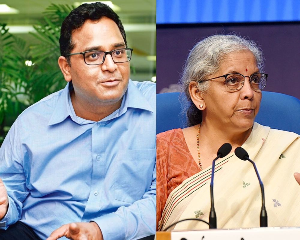 Paytm, Paytm share price, Vijay Shekhar Sharma, Nirmala Sitharaman