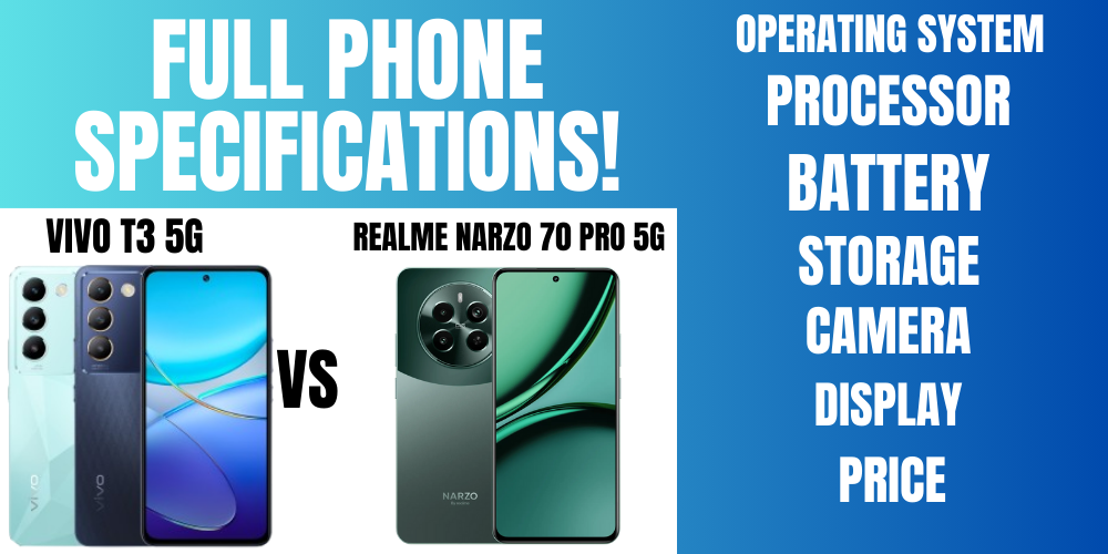 Realme, Realme Smartphones, Realme Narzo 70 Pro 5G, Vivo, Vivo Smartphones, Vivo T3 5G, Vivo T3 5G vs Realme Narzo 70 Pro 5G, Realme Narzo 70 Pro 5G vs Vivo T3 5G